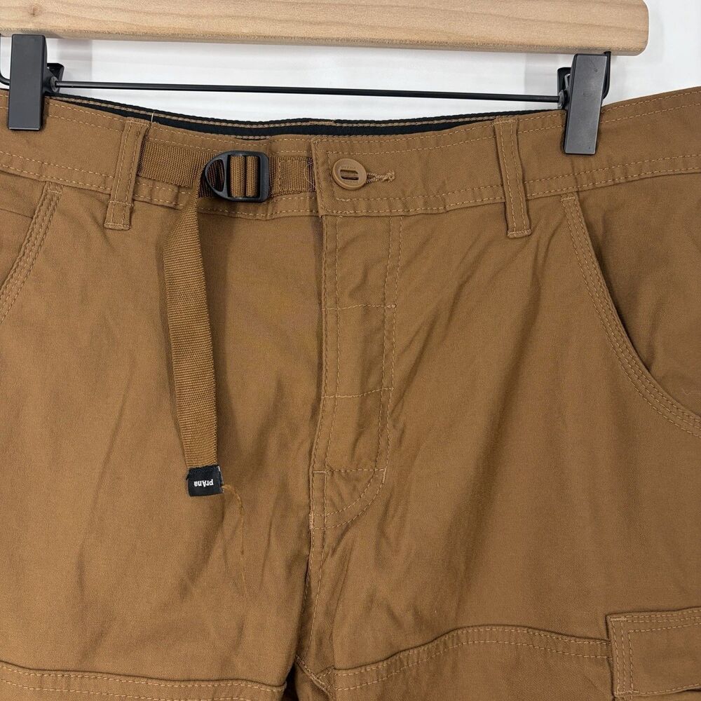 Prana Stretch Zion Shorts 32x8 Mens Rust Brown Cargo Hiking Trail Outdoor Belt - Picture 2 of 8